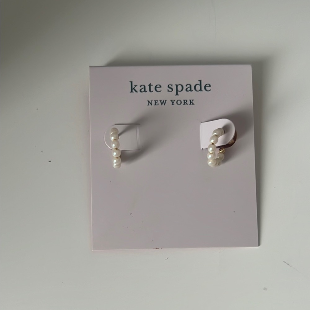 Kate Spade Pearl Hoop Earrings